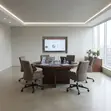1200mm Round Mahogany Executive Boardroom Table - 1