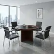 1200mm Round Mahogany Executive Boardroom Table - 2