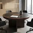 1200mm Round Mahogany Executive Boardroom Table - 3