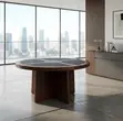 1200mm Round Mahogany Executive Boardroom Table - 4