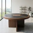 1200mm Round Mahogany Executive Boardroom Table - 5