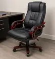 Black Leather High Back Boss Chair - 3