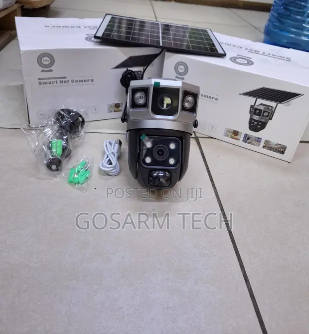 V380 Dual Lens Solar 4G CCTV Camera - 1