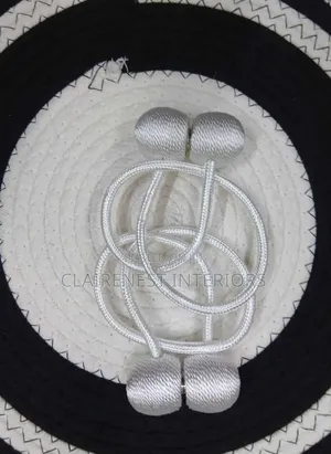 Grey and White Curtain Tiebacks - Home Interiors