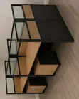 4-Person Office Workstation with Privacy Screens & Drawers - 4
