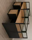 4-Person Office Workstation with Privacy Screens & Drawers - 5