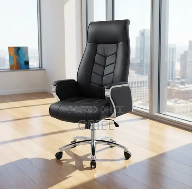 Luxury High Back Executive Office Chair - Black - 1