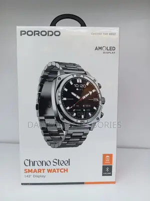 Porodo Chrono Steel Smart Watch 1.43" AMOLED