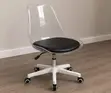 Clear Transparent Office Chair with Black Cushion - 3