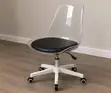 Clear Transparent Office Chair with Black Cushion - 4