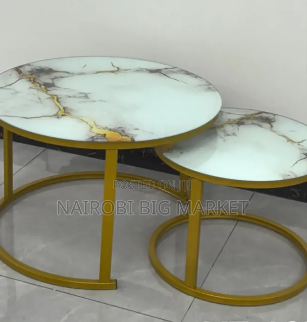 Nesting Coffee Table with Glass Effect - 1