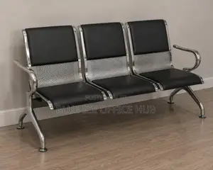 3-Seater Office Waiting Bench with Mesh Backrest