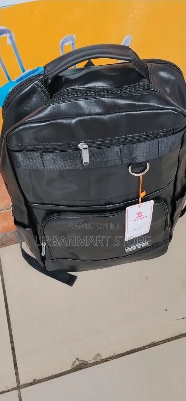 Modern Professional Leather Backpack for Work - 1