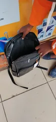 Stylish PU Leather Executive Laptop Backpack - 1