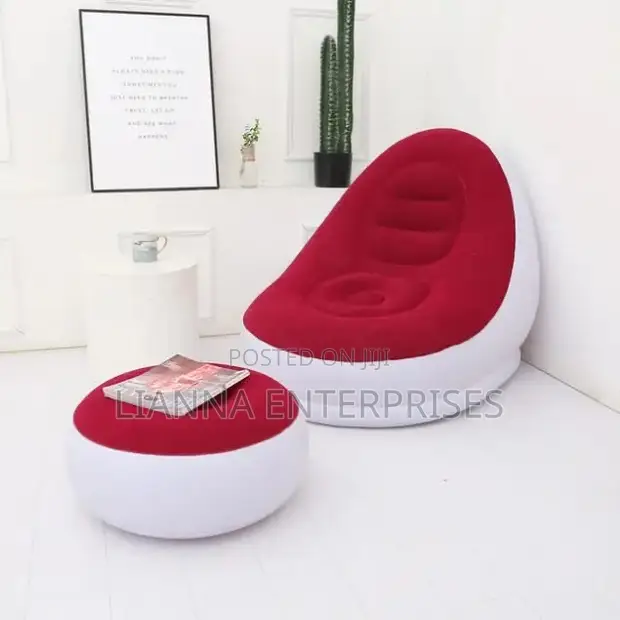 Inflatable Lazy Sofa Set with Footrest - 1
