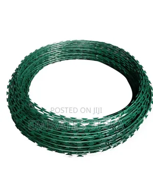 10m Galvanised Green Razor Wire