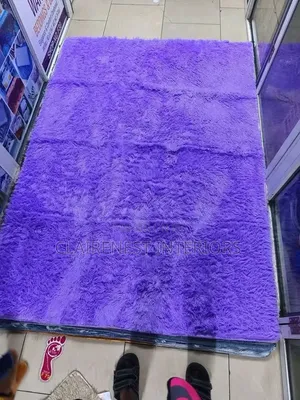 Carpet ya Plush - Zambarau & Nyekundu, 7x8 ft