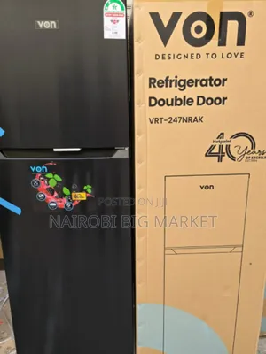 Von 247L No Frost Double Door Fridge
