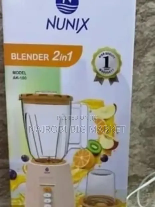 Nunix AK-100 2-in-1 Blender with Grinding Machine - 1