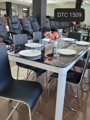 6 Seater Glass Top Dining Table
