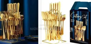 24 Pieces Gold Cutlery Set