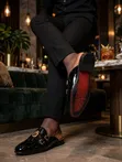 Black Patent Mule Loafers - 2
