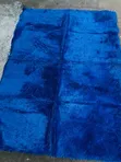 Blue and Grey Fluffy Carpet - 1