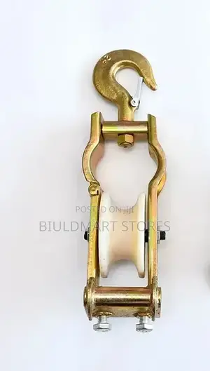 Heavy-Duty Overhead Cable Pulley with Hook