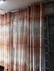 Chocolate Brown Floral Curtains - 1