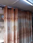 Chocolate Brown Floral Curtains - 4
