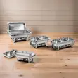 11L Stainless Steel Triple Chafing Dish for Catering - 1