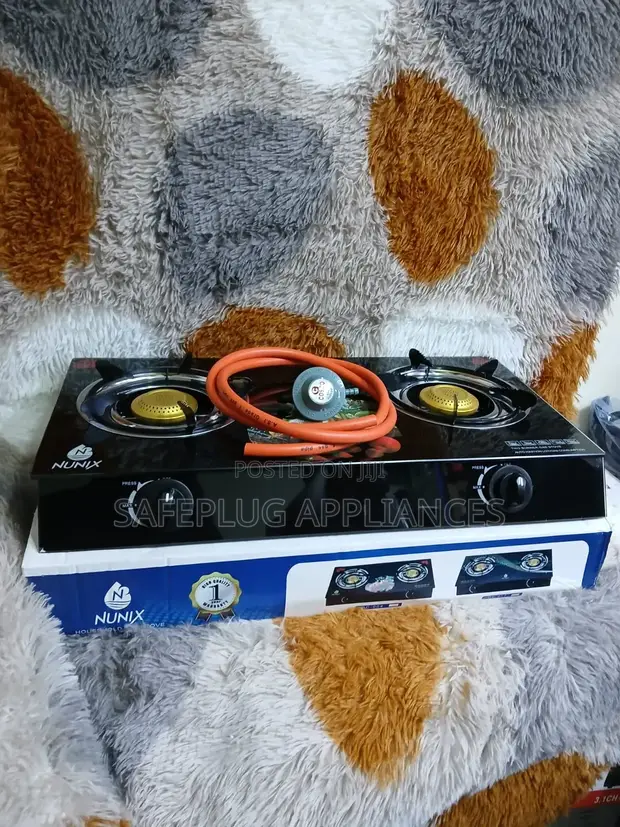 Nunix 2 Burner Glasstop Gas Cooker - 1
