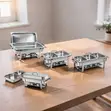 Chafing Dish ya Lita 11 ya Chuma cha Pua yenye Vyumba Vitatu - 2
