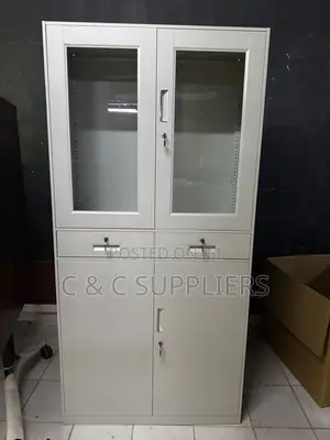 Kabati la Metal la Faili la Milango 2 Nusu Kioo