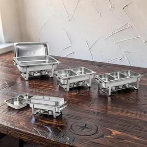 Chafing Dish ya Lita 11, Chuma cha Pua, Vyumba Vitatu