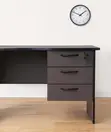 Custom Curved Gray Study Desk - 120cm - 2