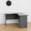 Custom Curved Gray Study Desk - 120cm - 3
