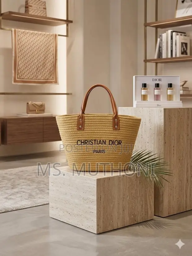 Christian Dior Mkoba wa Mkono wa Majani Uliosokotwa - 1