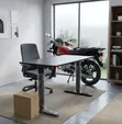 Meza ya Kusimama ya Umeme inayoweza Kurekebisha Urefu na Kiti cha Ergonomic - 2