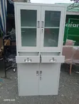 Kabati la Ofisi la Chuma 3-in-1 lenye Milango ya Kioo - 2