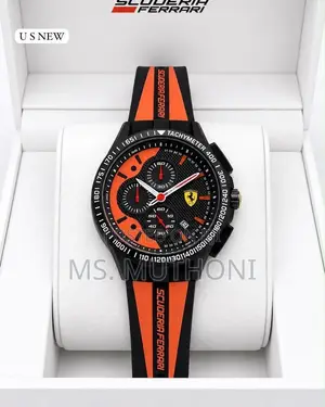 Scuderia Ferrari Chronograph Watch yenye Silicone Strap