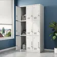 Staff 9-Unit Steel Locker Cabinet - White - 4