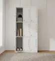 Staff 9-Unit Steel Locker Cabinet - White - 5