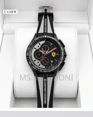 Scuderia Ferrari Tachymeter Sports Watch - Black/Silver