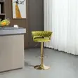 Elegant Counter Height Bar Stool - Green Velvet - 1
