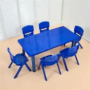 Kindergarten Study Table - Blue Plastic