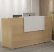 Dawati la Ofisi la Mapokezi la Rangi Nyeupe 1800mm - 5