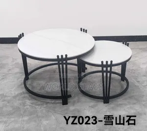 2-Piece Space-Saving Round Nesting Coffee Tables