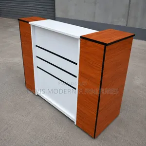 Modern L-Shaped Reception Counter Desk