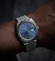 Rolex Datejust Automatic Chuma cha Kutupwa Rangi ya Bluu Na Namba za Kirumi - 1